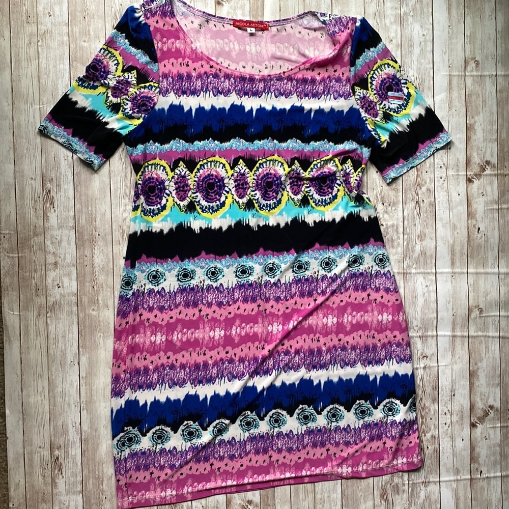 NWOT Nicola Antoni printed dress large